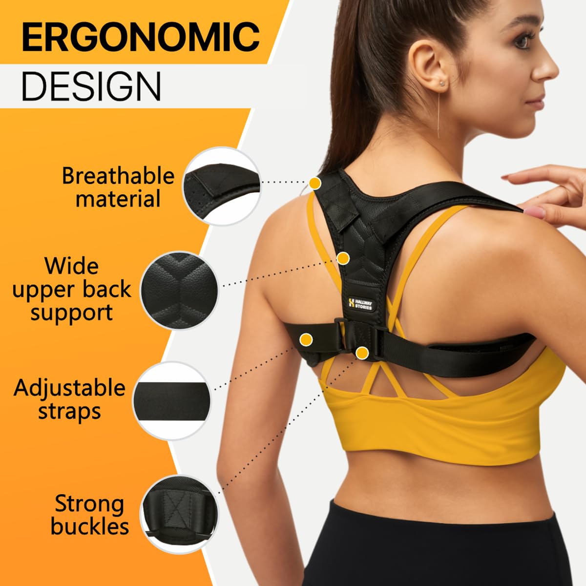 Adjustable Breathable Posture Corrector for Back
