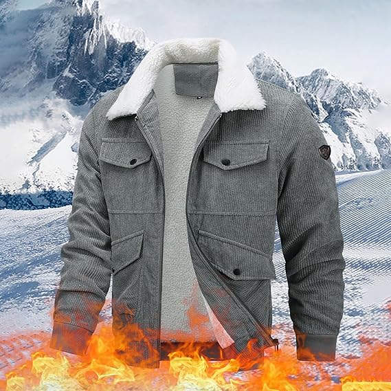 Men’s Lapel Fleece Jacket – Warm &amp; Stylish Winter Coat