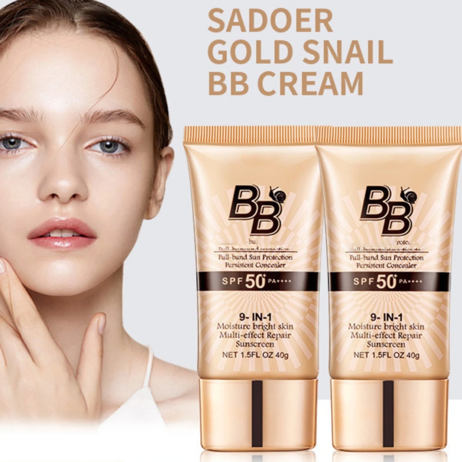 Gold Snail BB Cream SPF50+ – Moisturizing &amp; Long-Wear