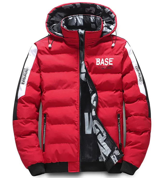 Men’s Warm Waterproof Winter Coat with Hood