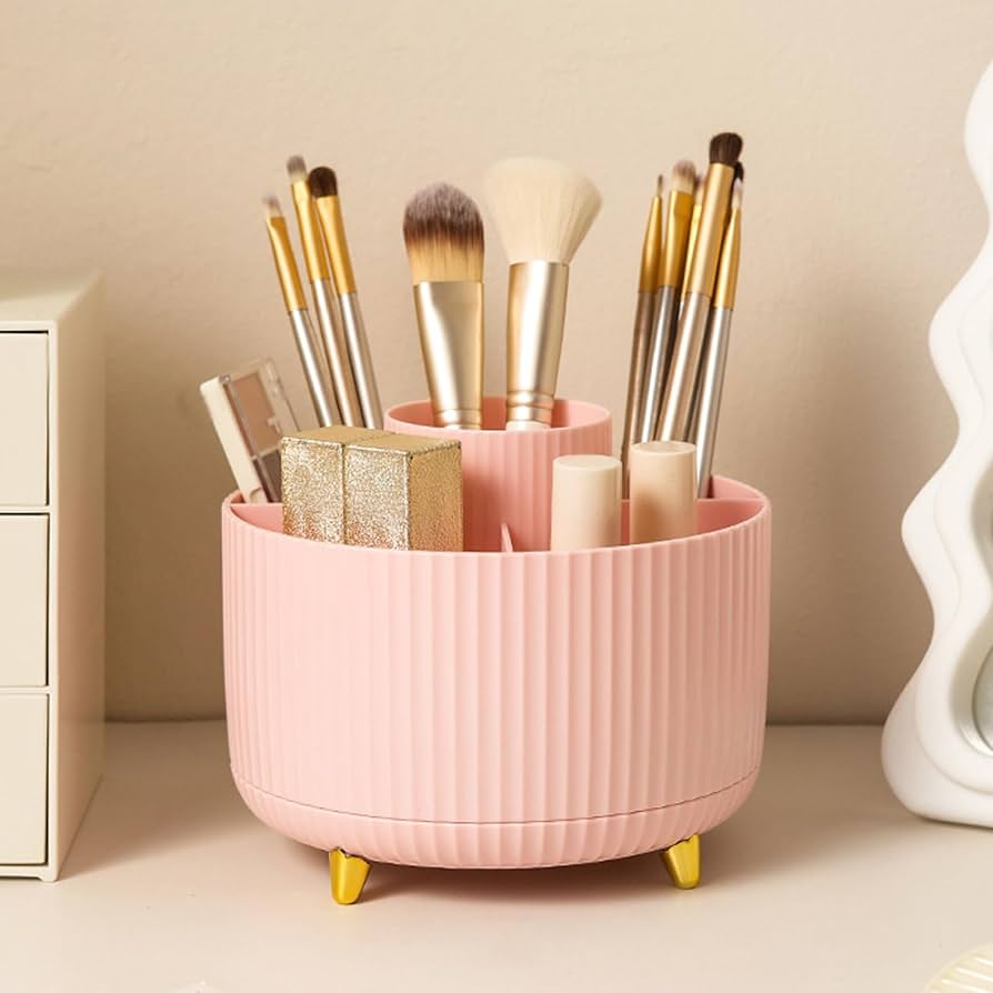 360° Makeup Brush Organizer Space Saving Storage
