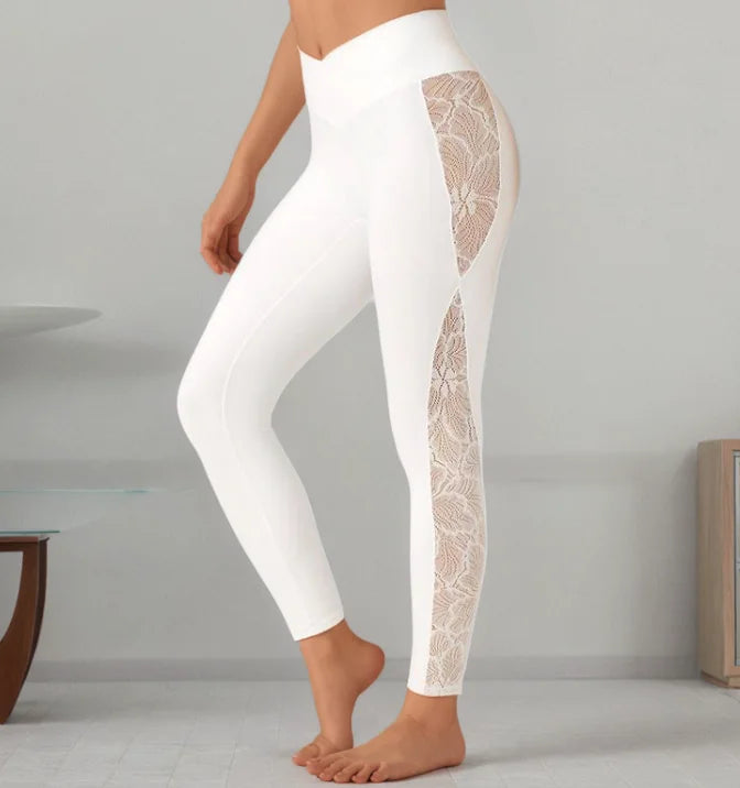 Chic Lace Leggings - Stylish Workout Activewear