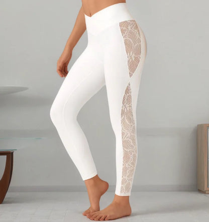 Chic Lace Leggings - Stylish Workout Activewear