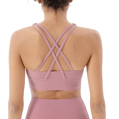 Cross-Back Supportive Yoga Bra – Stylish &amp; Comfortable