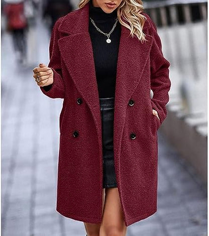 Velvet Elegance Winter Coat – Luxe Warm &amp; Chic Design