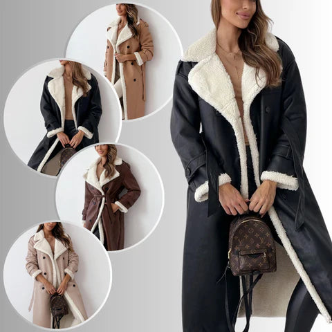 Elegant Winter Lapel Coat – Warm &amp; Stylish Outerwear