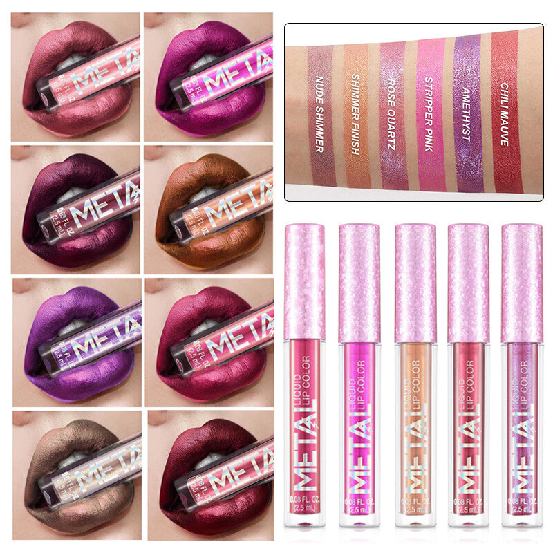 12-Piece Metallic Glitter Lipstick Kit