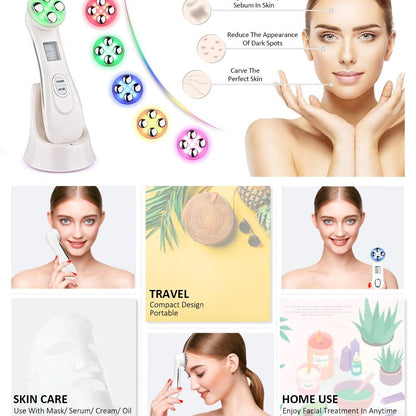 LED Light Therapy Facial Massager - Anti-Aging