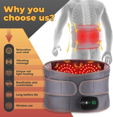 Infrared Vibration Lumbar Support Massager
