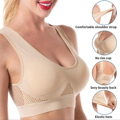 Seamless Wireless Sports Bra – Breathable Comfort