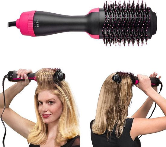 2-in-1 Hot Air Brush Hair Dryer &amp; Volumizer – Smooth, Frizz-Free Styling