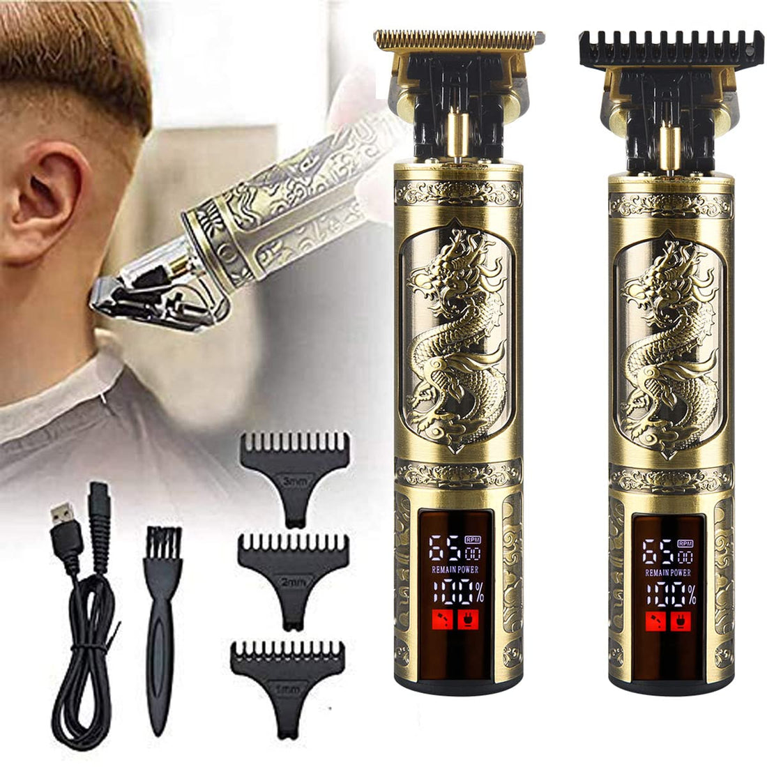 Dragon T9 Pro Wireless Hair Clippers - Professional