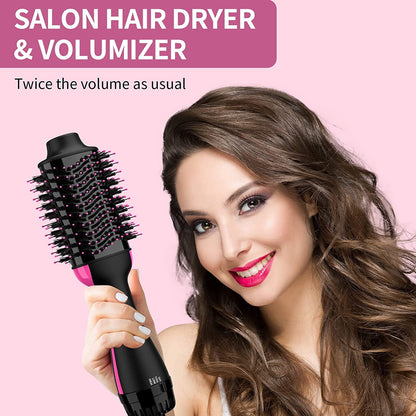 2-in-1 Hot Air Brush Hair Dryer &amp; Volumizer – Smooth, Frizz-Free Styling