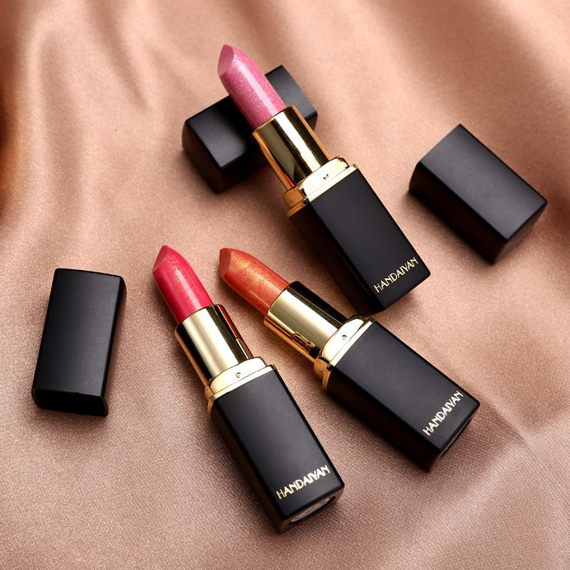 9 Colors Waterproof Glitter Lipstick - Long-Lasting