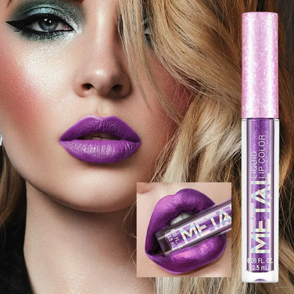12-Piece Metallic Glitter Lipstick Kit