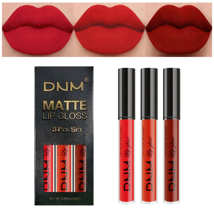 Lip Gloss 3 Piece Set - Matte Metallic Collection