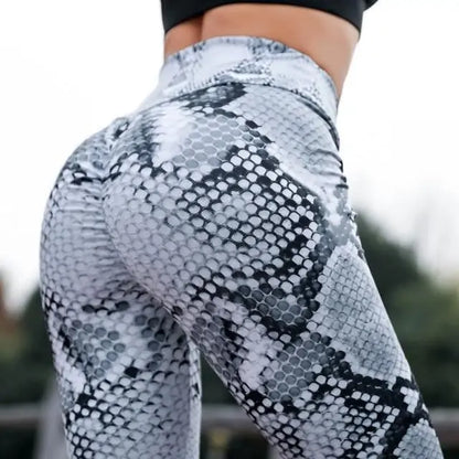 Snake Print Curve-Highlighting Leggings