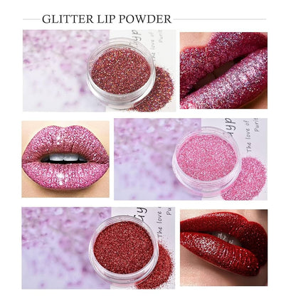 4-Color Glitter Lip Kit – Waterproof &amp; Long-Lasting