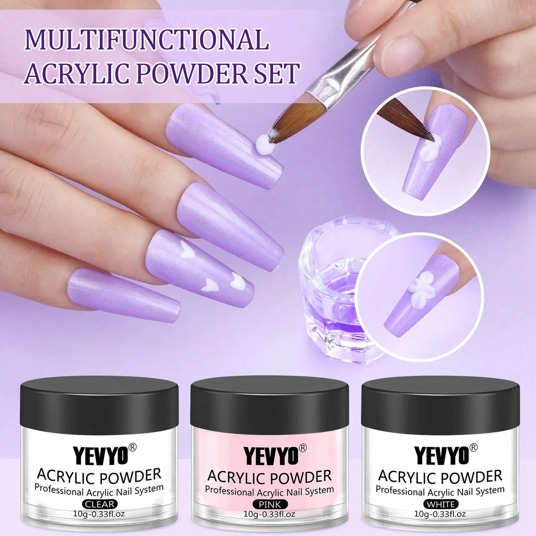 Complete Acrylic Nail Kit with UV Light