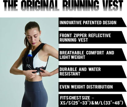 Reflective Sports Vest with Touchscreen Phone Pocket