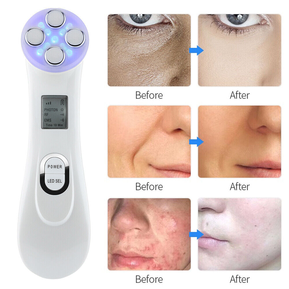 LED Light Therapy Facial Massager - Anti-Aging