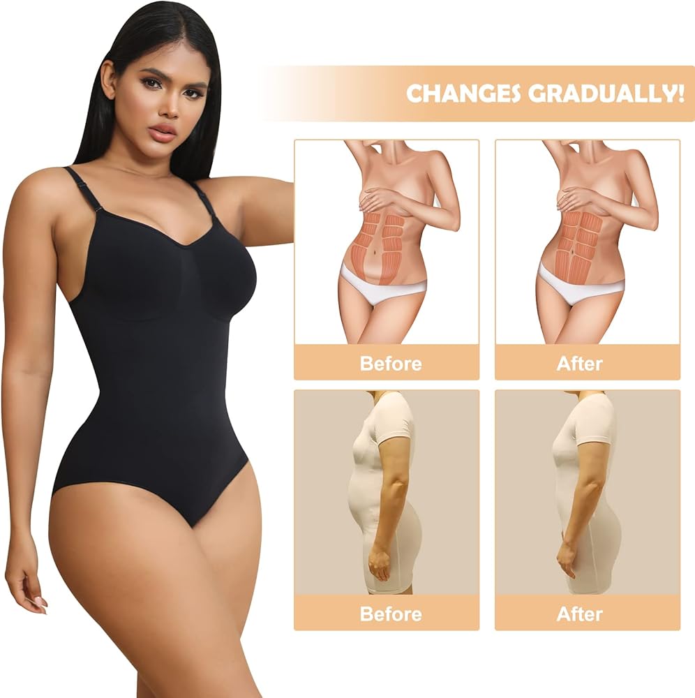 Slimming Spaghetti Elegance - Body Shaping Dress