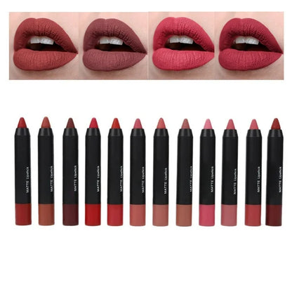 12-Piece Long Lasting Matte Lipstick Kit