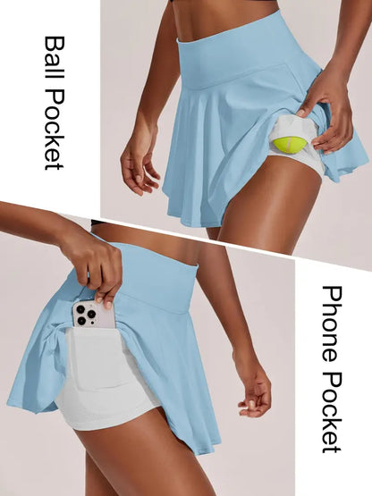High-Waisted Anti-Exposure Yoga Shorts - Women&
