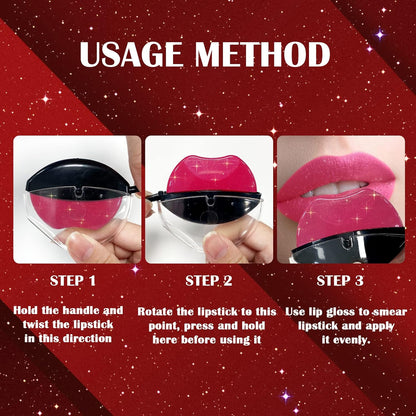 Color-Changing Glitter Lipstick – Pearly Fine Finish
