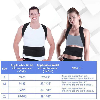 Adjustable Unisex Back Support Brace