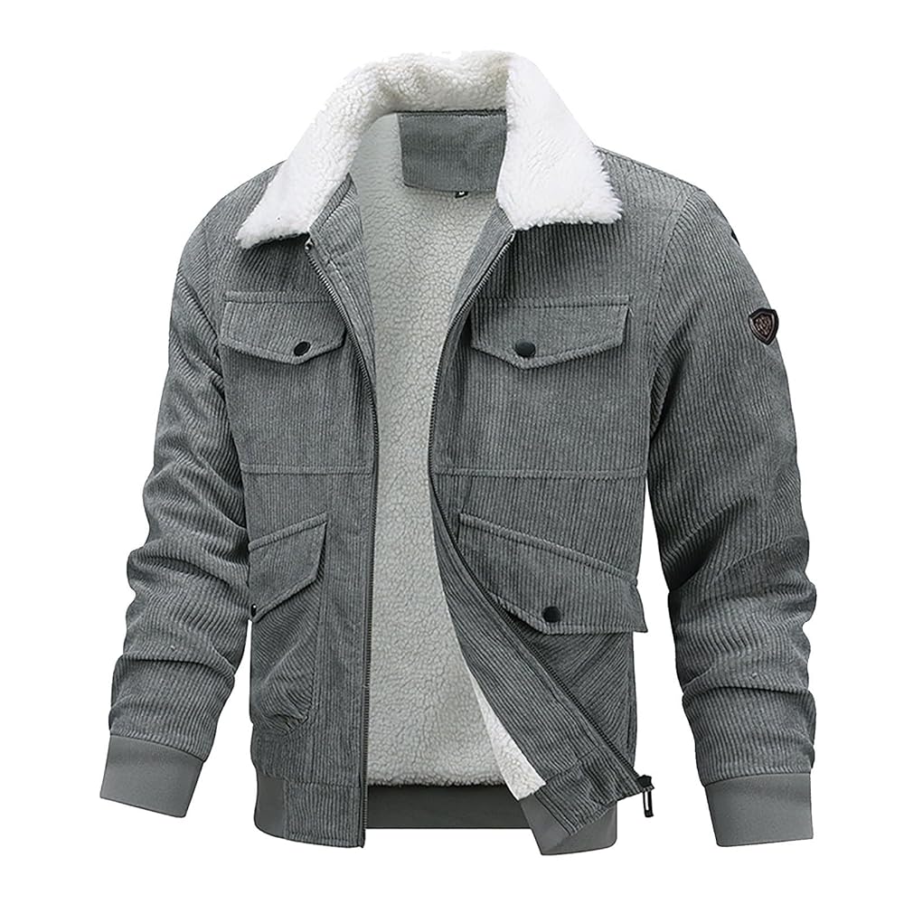 Men’s Lapel Fleece Jacket – Warm &amp; Stylish Winter Coat