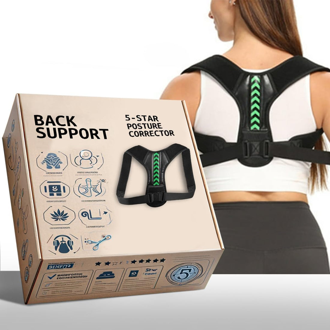 Posture Correction Belt for Back and Sitting Support