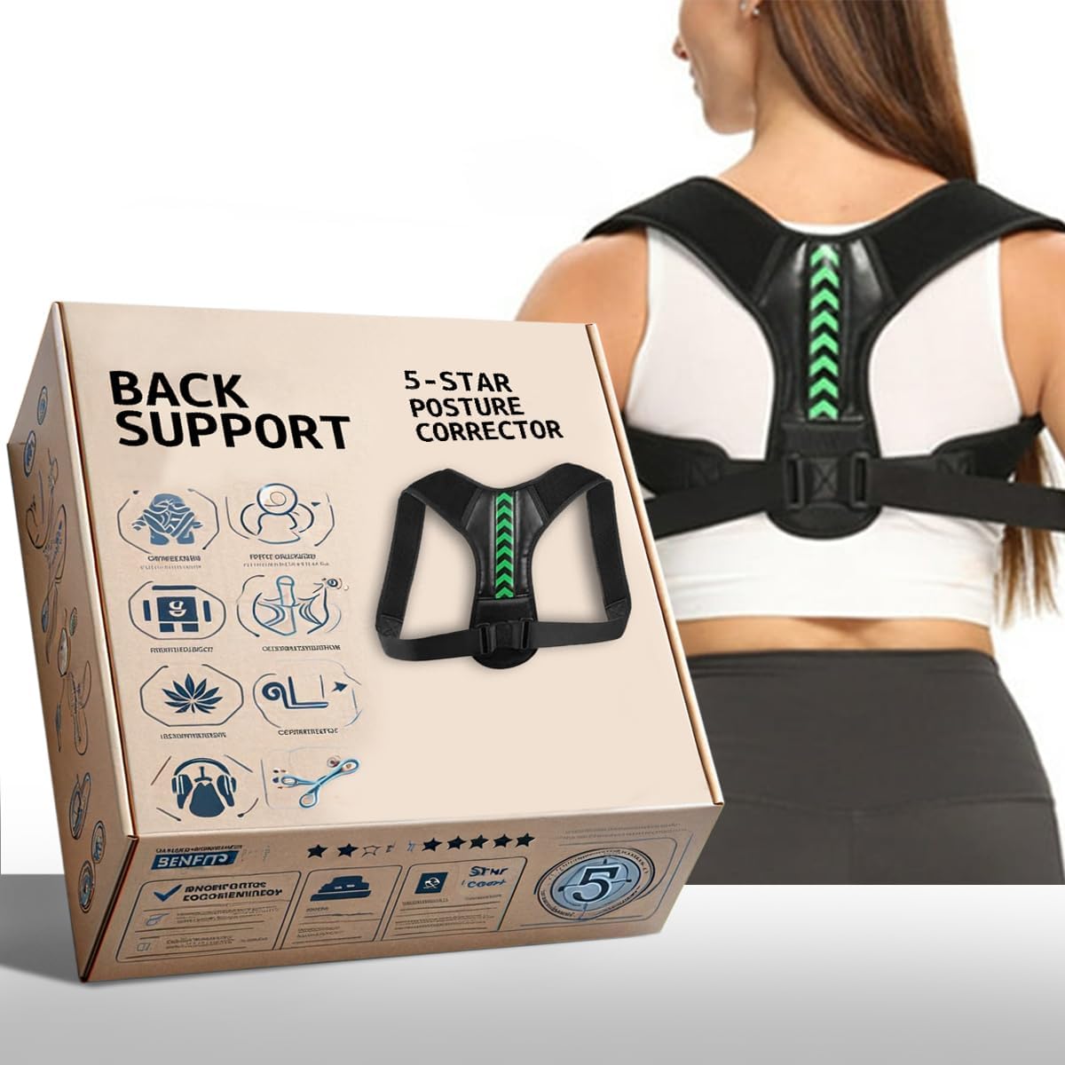 Posture Correction Belt for Back and Sitting Support