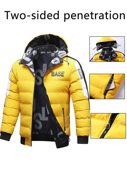Men’s Warm Waterproof Winter Coat with Hood