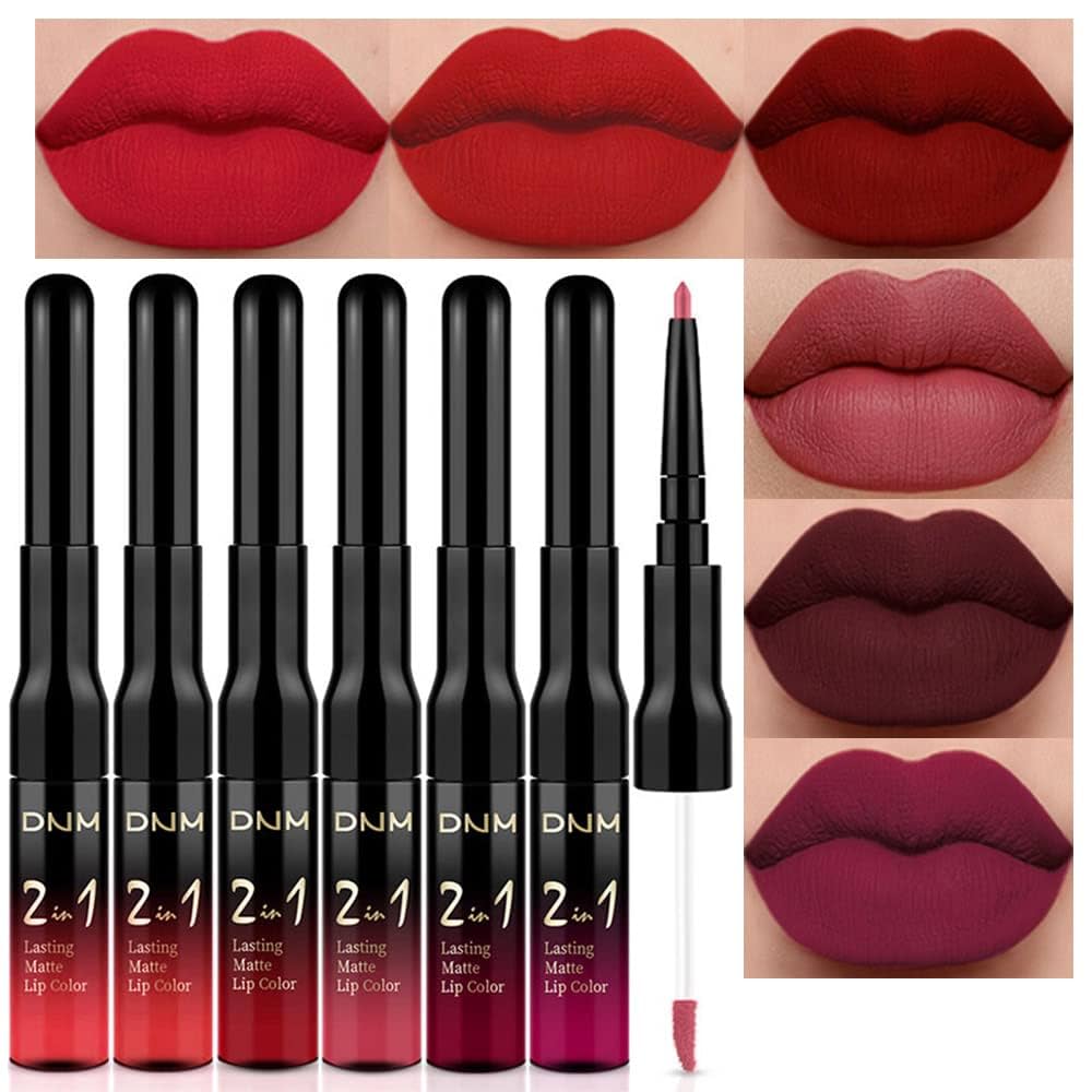 Matte Liquid Lipstick Pen – Dual Lip Gloss &amp; Velvet Finish