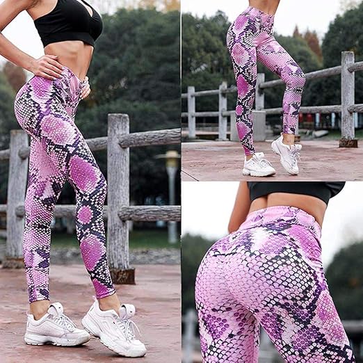 Snake Print Curve-Highlighting Leggings