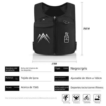 Reflective Sports Vest with Touchscreen Phone Pocket