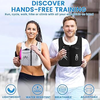 Reflective Sports Vest with Touchscreen Phone Pocket