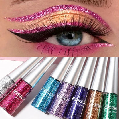 16 Colors Waterproof Glitter Eyeliner – Sparkling Makeup