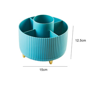 360° Rotating Makeup Brush Organizer – Sleek & Space-Saving