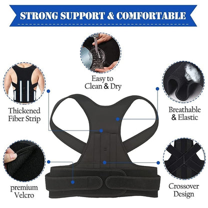 Adjustable Unisex Back Support Brace