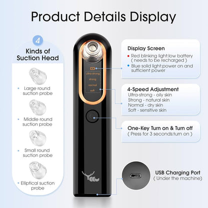 Professional Pore Vacuum Black - Blackhead Removal