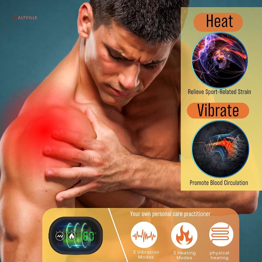 Electric Heating Shoulder Massager with Vibration Support