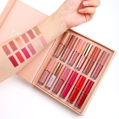12 Colors Matte Nude Lipstick - Natural Shades Set