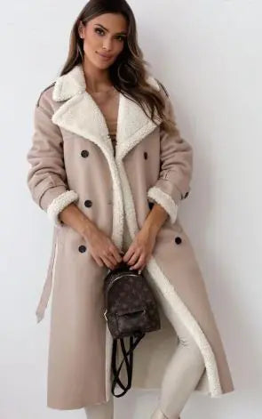 Elegant Winter Lapel Coat – Warm &amp; Stylish Outerwear