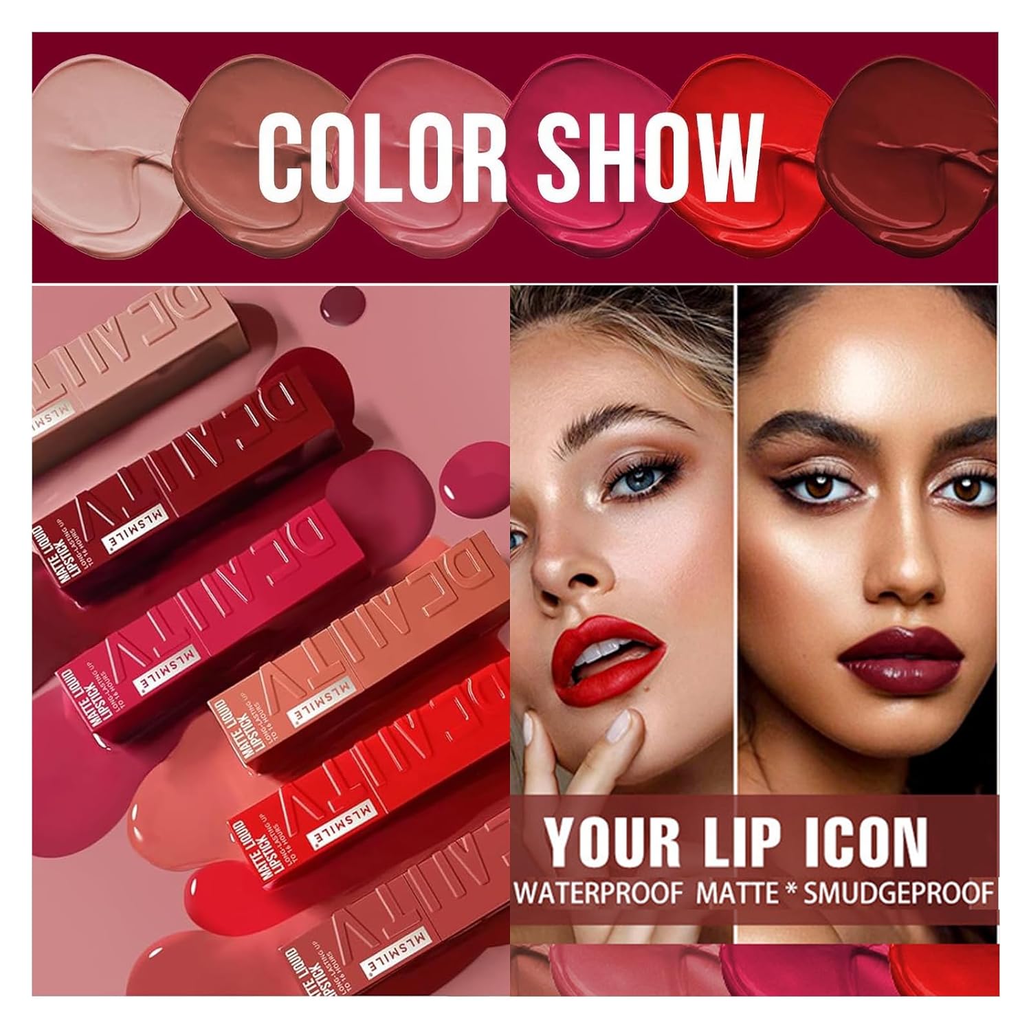 6 Colors Matte Liquid Lipstick Set