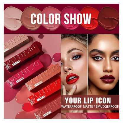 6 Colors Matte Liquid Lipstick Set