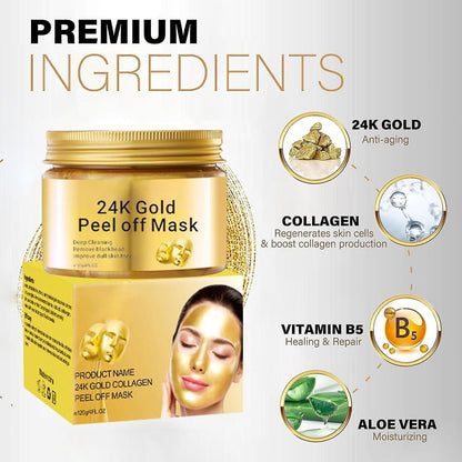 24K Gold Blackhead Mask - Deep Pore Cleansing