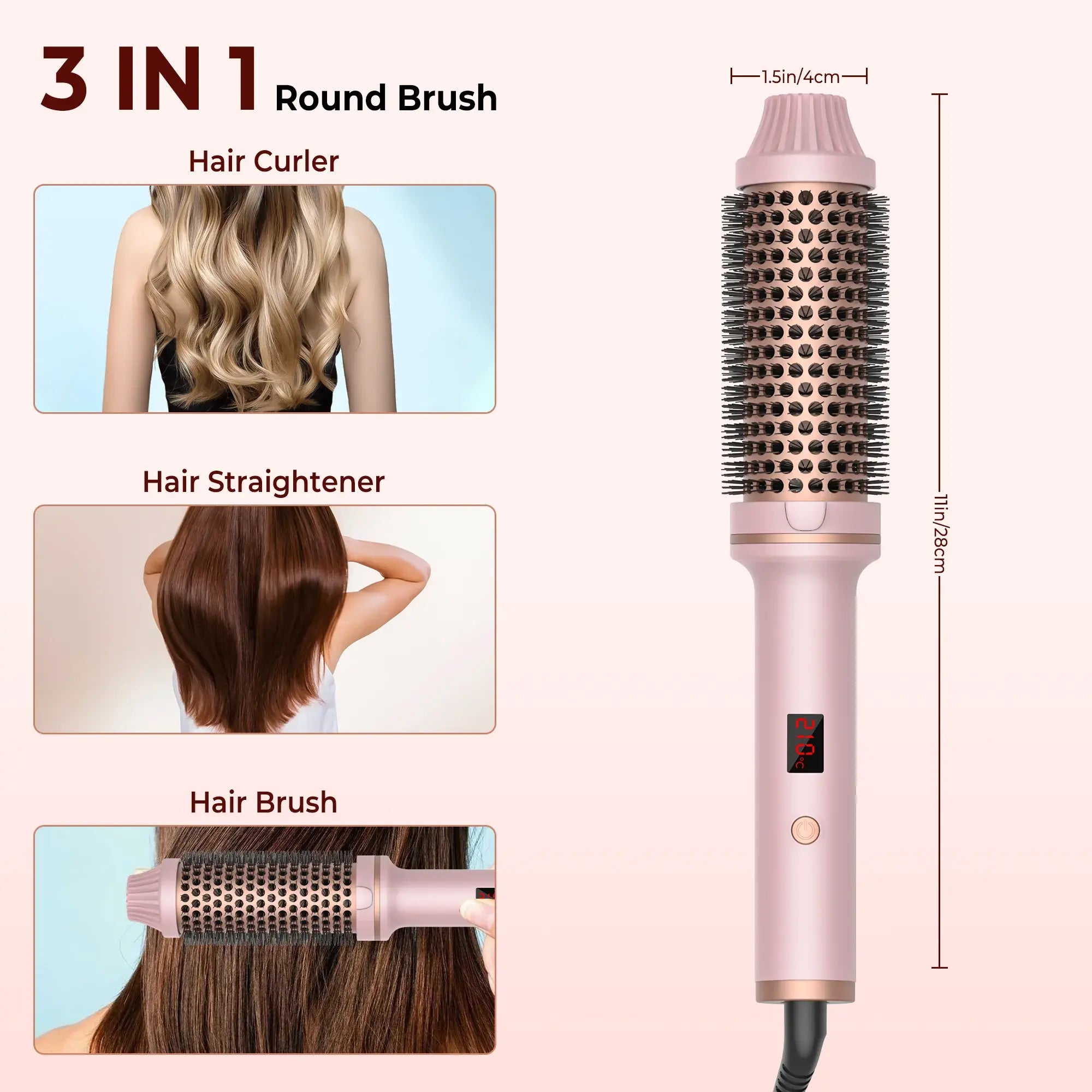 3 in 1 Hair Styler Curling Straightening &amp; Volume