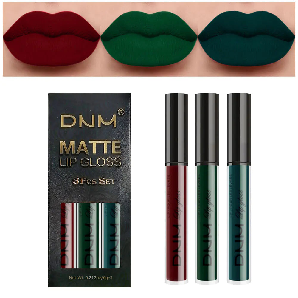 Lip Gloss 3 Piece Set - Matte Metallic Collection
